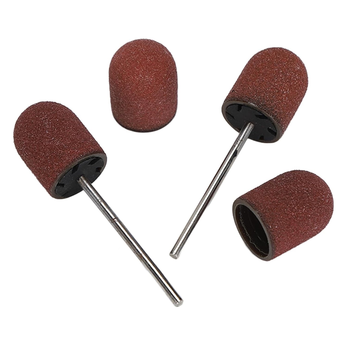 Nail Drill Bits Sanding Caps 120 Grit Polishing Grinding Bands Manicure Tool Set Includes Mandrels for Nail Art Care