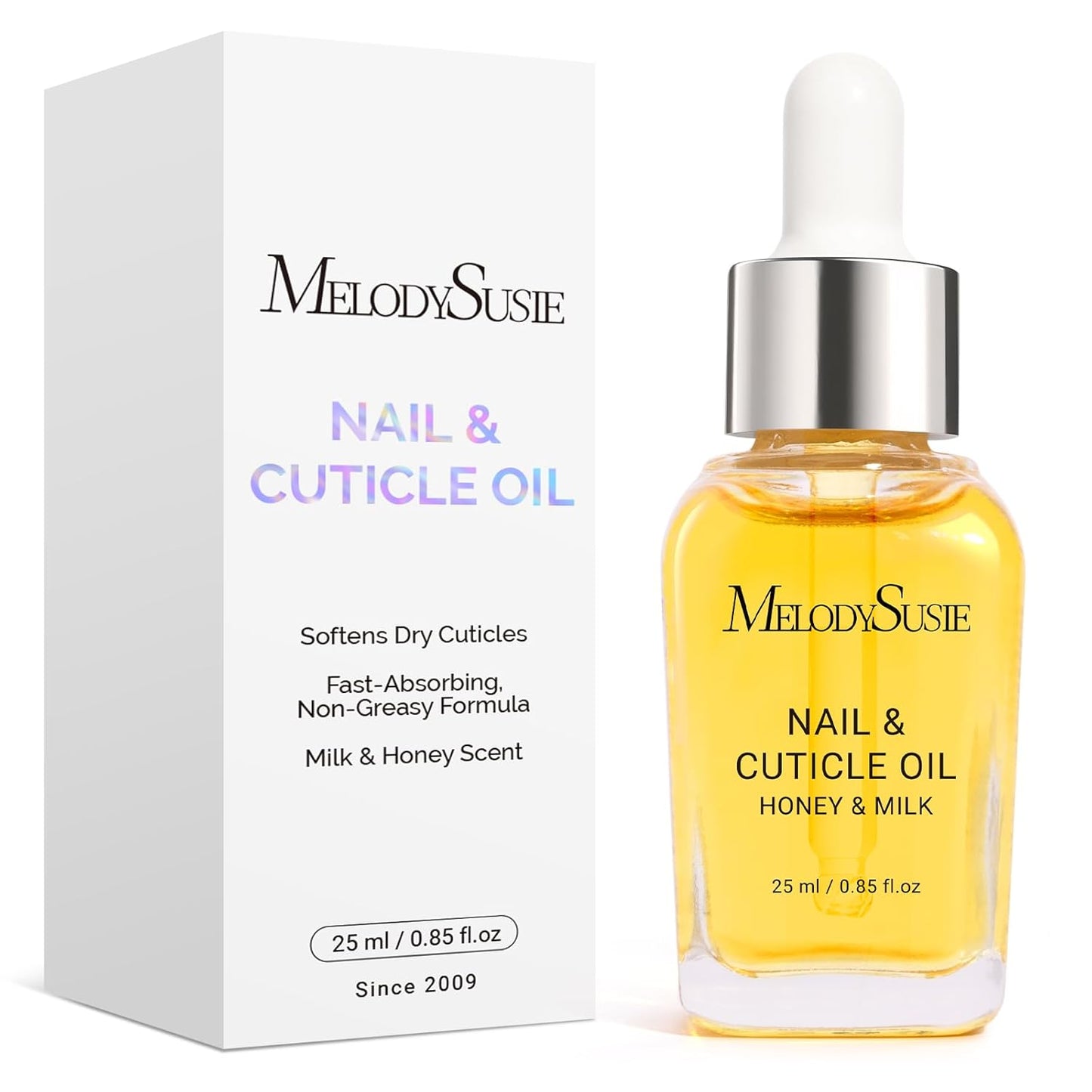 MelodySusie 25ML Cuticle Oil,Cuticle Nourishes, Promotes Nail Growth and Strength for Home and Salon Use Honey Milk