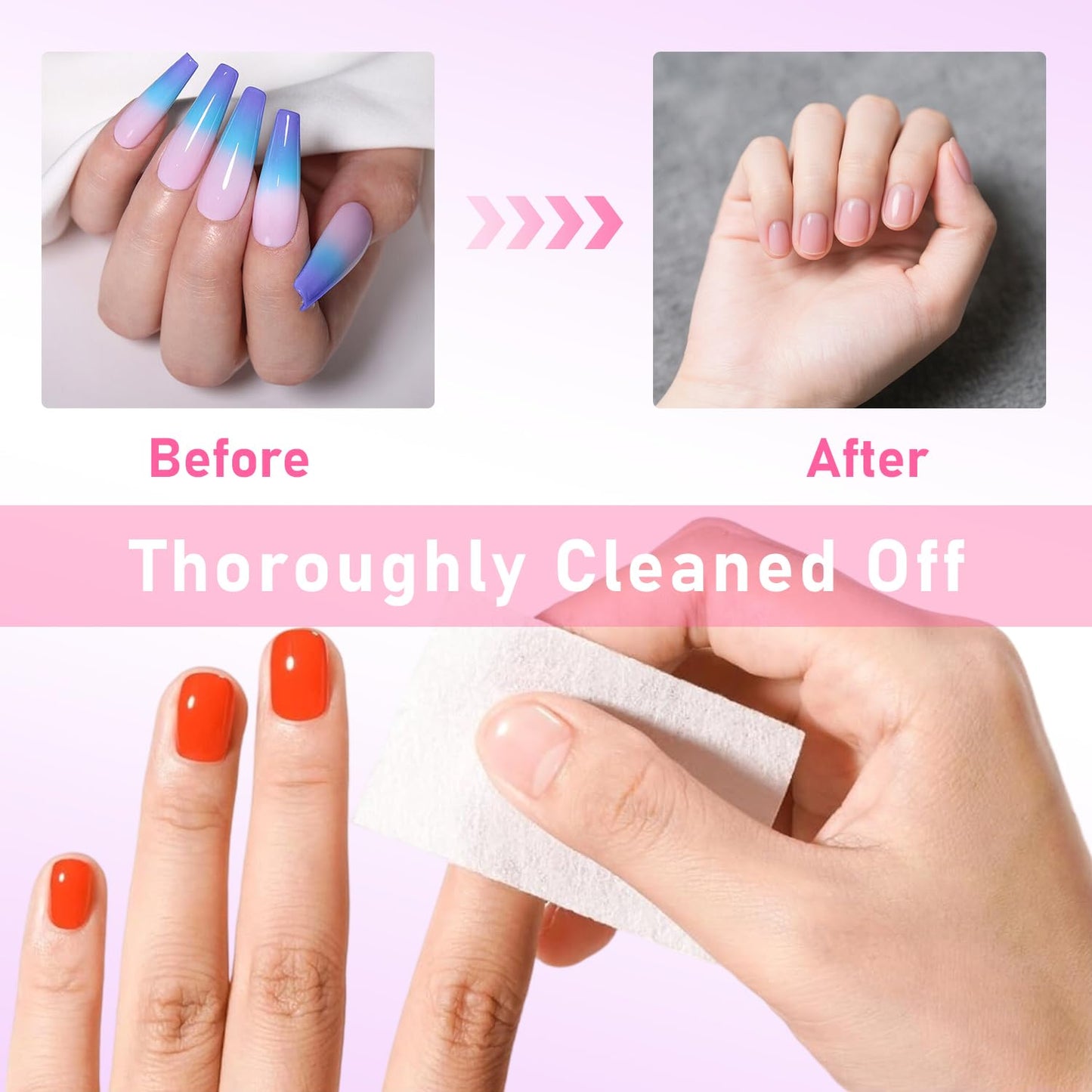 Nail Polish Remover, Fast Remover for Regular & Gel Nail Polishes, Gentle Non-Irritating, Pump-on Bottle, Salon & Home Use, 160ml (Polish Remover)