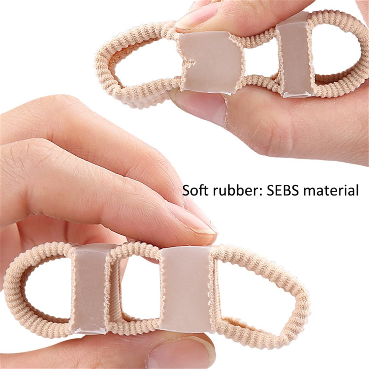 Toe Separators Toe Spacers, Bunion Corrector Hammer Toe Straighteners, Gel Toe Spreaders Toe Cushion Sleeves, for Toe Alignment, Crooked Overlapping Toes, Hallux Valgus Plantar Fasciitis (5 Holes)