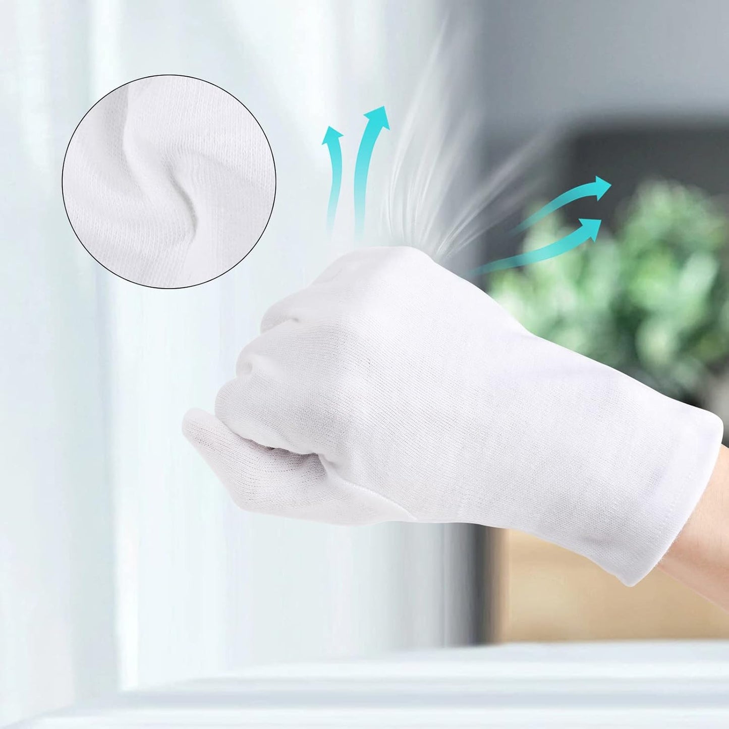 5 Pairs Archival Photo Gloves, White X-Large Work Gloves For Handling Art Working Photography Men & Womens Cloth Gloves Liners Bulk for Handling Jewelry, Film, Photo, Coin Metal Inspection