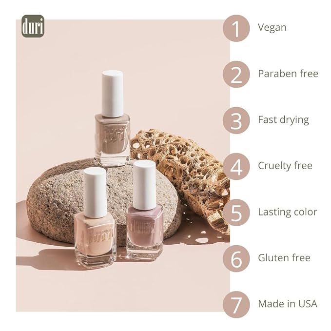 duri Nail Polish, 699 Totally Hip, Pastel Purple, Full Coverage, Quick Drying, Lasting, 0.45 Fl Oz