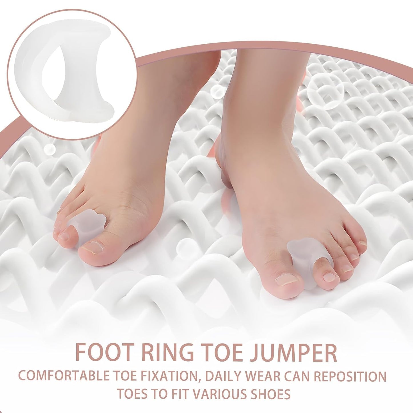 12pcs Gel Toe Separator, Pinky Toe Spacers, Little Toe Cushions Straightener Bunion Corrector for Preventing Rubbing & Relieving Pressure, Pain Relief from Overlapping Toes, Blisters, and Corns