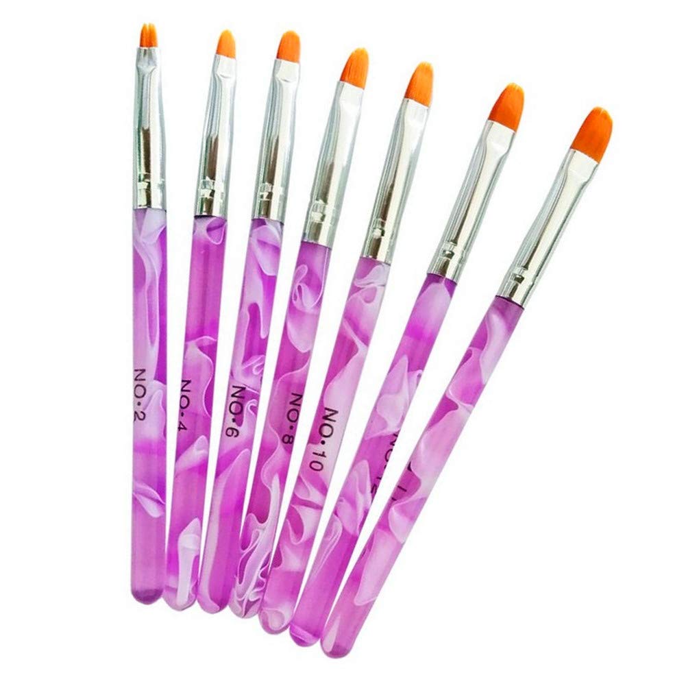 12Pcs Nail Dotting Tools Set, 5 Pcs Double-end Nail Dotting Pen and 7 Pcs Nail Art Painting Brushes