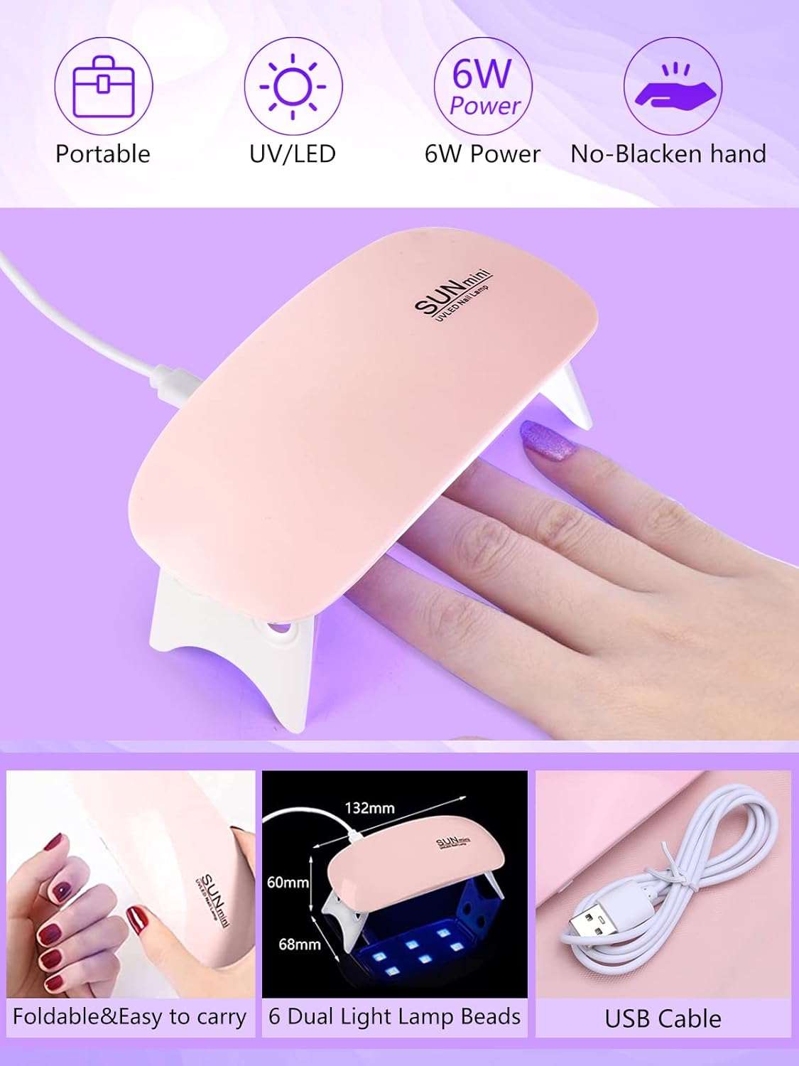 Quaferen Professional Acrylic Nail Kit for Beginners - 42 Colors Glitter Powder, Liquid, UV Light, Drill, Practice Finger Nail Bag Organizer Case