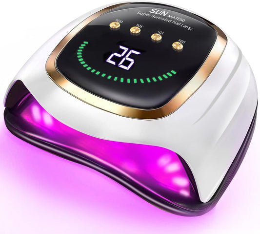 Upgraded red Light Treatment Gel Nail Light 72 LED Nail Light, 4 Timer Settings, one Button Start and Breathing Light Design, Hand and Foot use, Suitable for Fast Curing Anti Blackhand, Large LCD