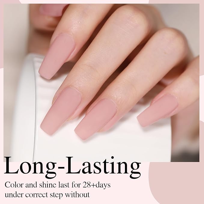 Nude Pink Gel Nail Polish 15ml Natural Neutral Gel Polish Color Soak Off U V LED Nail Lamp Gel Polish Nail Art Gel 0.51Oz Gift for Women