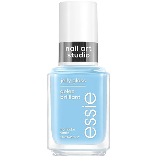 essie Nail Art Studio Jelly Gloss Polish, Vegan, Sheer Blue Nail Polish, Sky Jelly, 0.46 Fl Oz