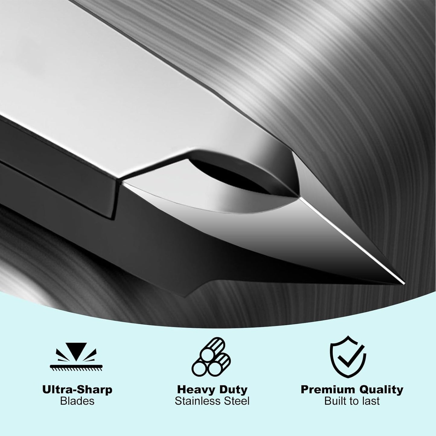 Cbiumpro 5-Pack Cuticle Trimmer Set with Pusher, Cutter, Scraper, Nipper, Clipper, Professional Stainless Steel Cuticle Remover Tools Kit for Fingernails & Toenails - with Case
