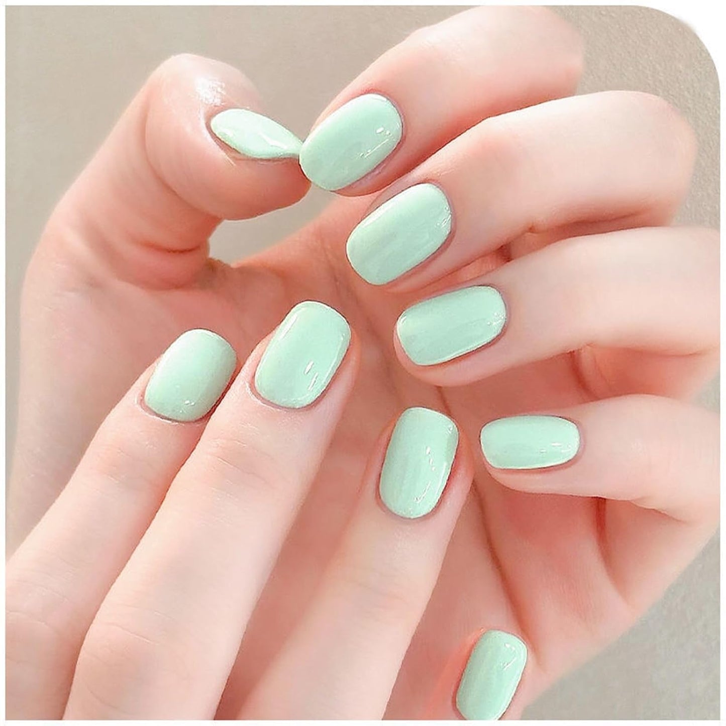 COSMOO Summer Green/Ice Green 12ml Quick Dry Nail Polish, Blue