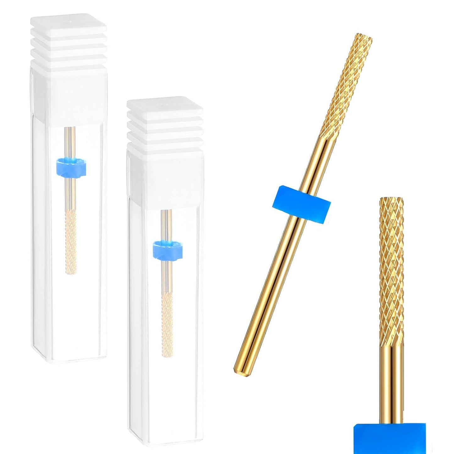 2 Pcs Nail Drill Bits Sturdy Carbide Drills Bit Professional Cuticle Nail Bits for Nails Drills,Drill Bit Nails Tech Suitable for Electric NailFile Manicure Home Salon Supplies