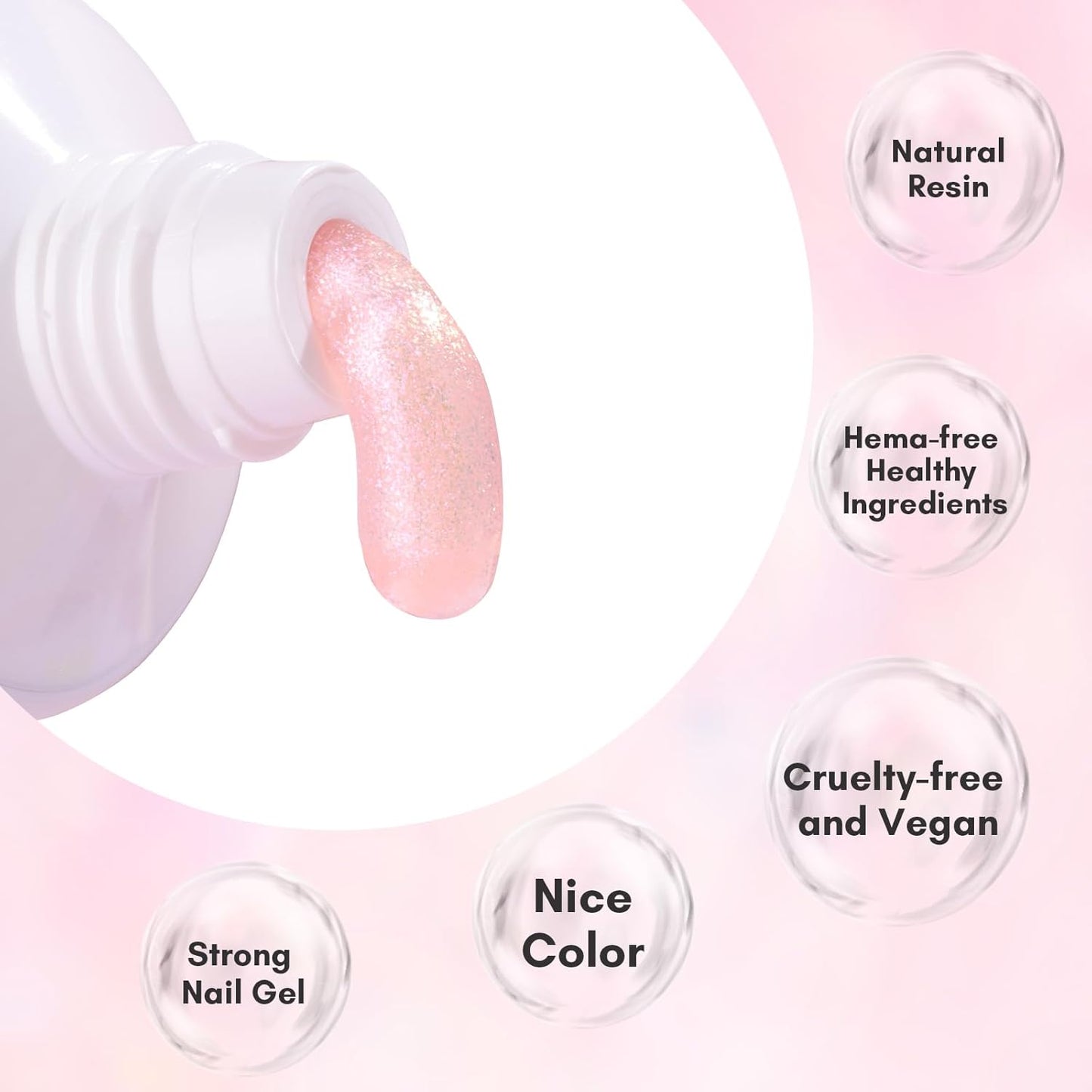 Makartt Poly Nail Gel: 50ML, Shimmers Orange Color, Strong Builder for Extension Strengthener 3D Diy, Resistent Hard Gels for Nails Manicure Supplies Home Salon-Chat-up