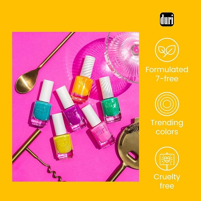 duri Nail Polish, 780 Sting Like a Bee, Creamy Yellow, Full Coverage, Glossy Finish, 0.45 Fl Oz