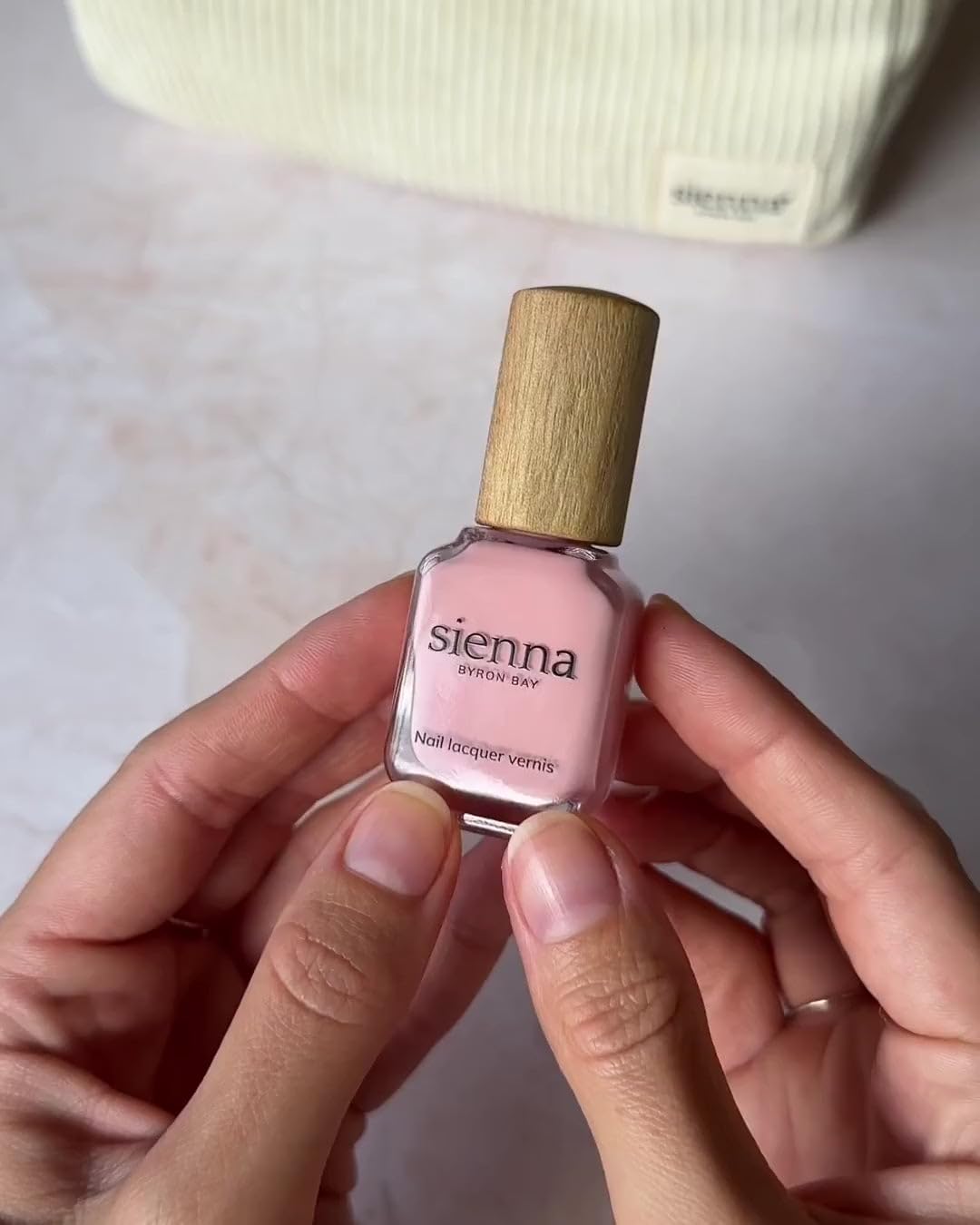 Sienna Byron Bay Peony, Classic Pink Natural Nail Polish, Long-Lasting, Vegan & Cruelty-Free, 10ml – .34 fl oz.