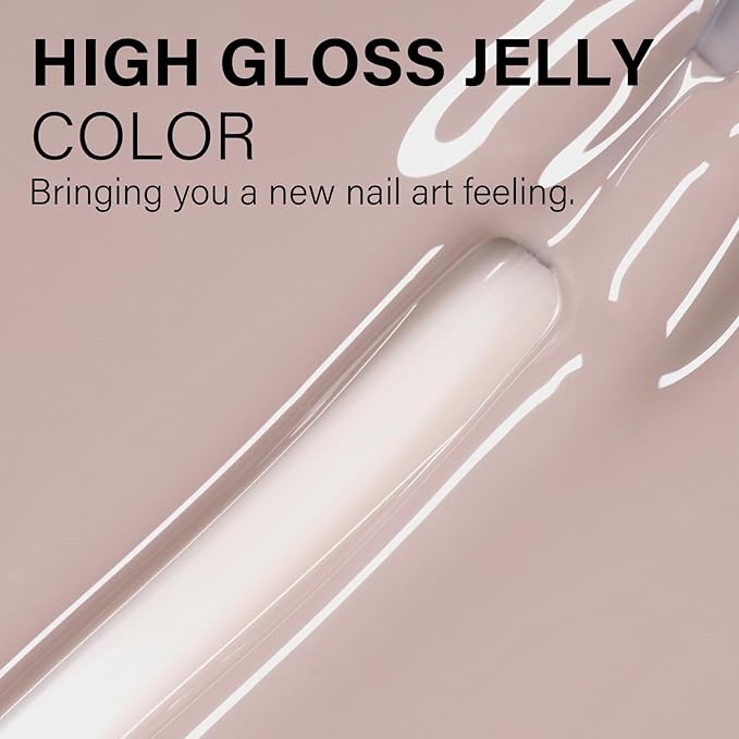 AILLSA Nude Gel Polish Secretly Love Translucent Gel Nail Polish Sheer Grey Jelly Gel Polish Long Lasting Senior Ash Neutral Color Pastel Nails Soak Off U V Gel for Nail Art at Home 0.51 Oz GB135