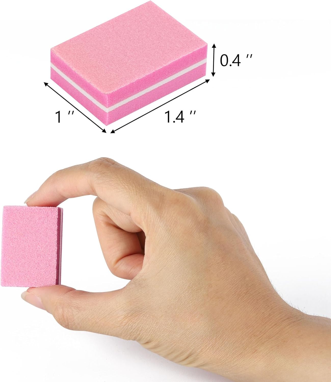 200Pcs Mini Nail Buffer Block 1.5in*1.1in*0.5in Grit Buffers for Natural Care(Mixed Color)