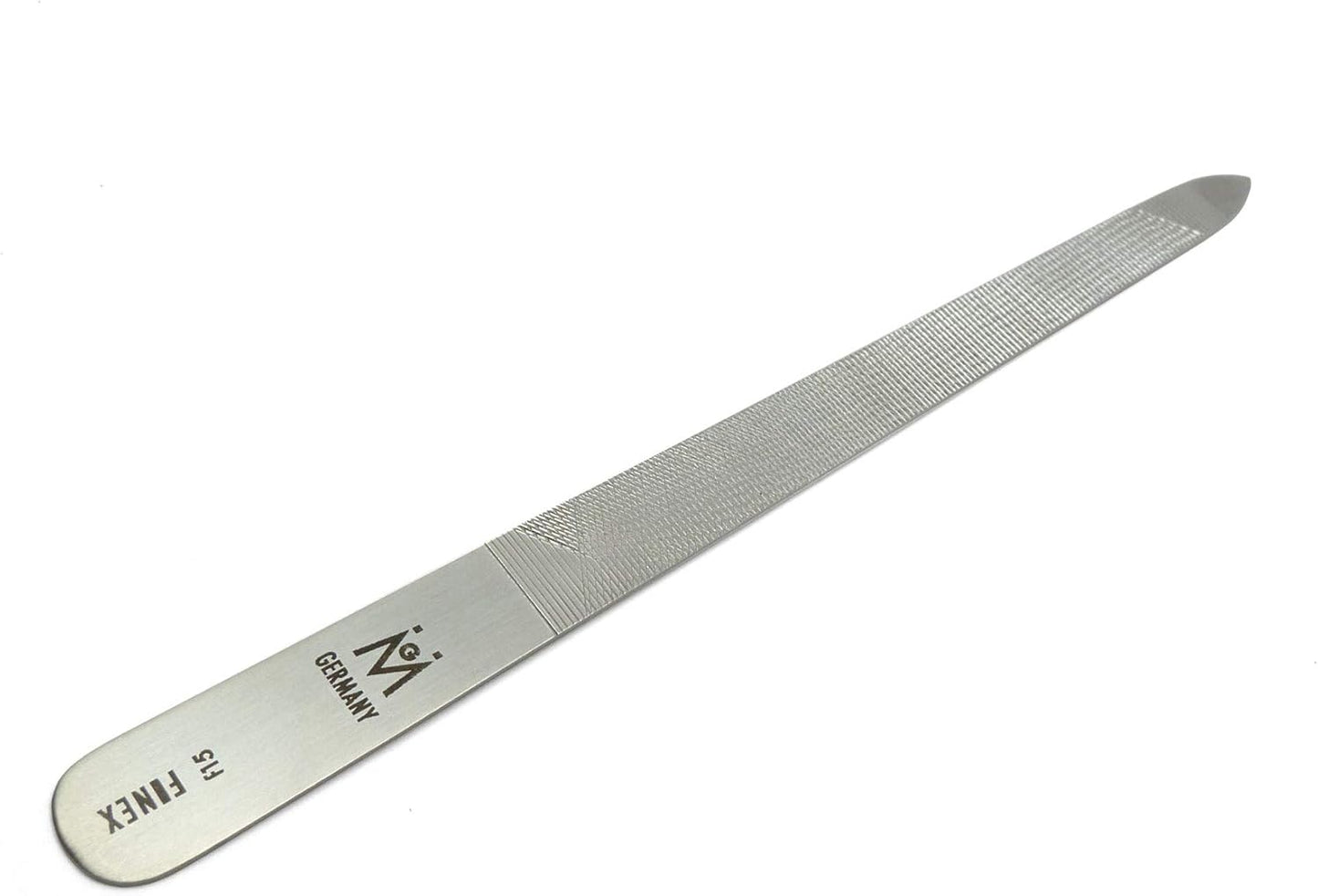 GERMANIKURE Original Triple Cut Metal Nail File, Double Sided FINOX Stainless Steel, Ethically Made in Solingen Germany