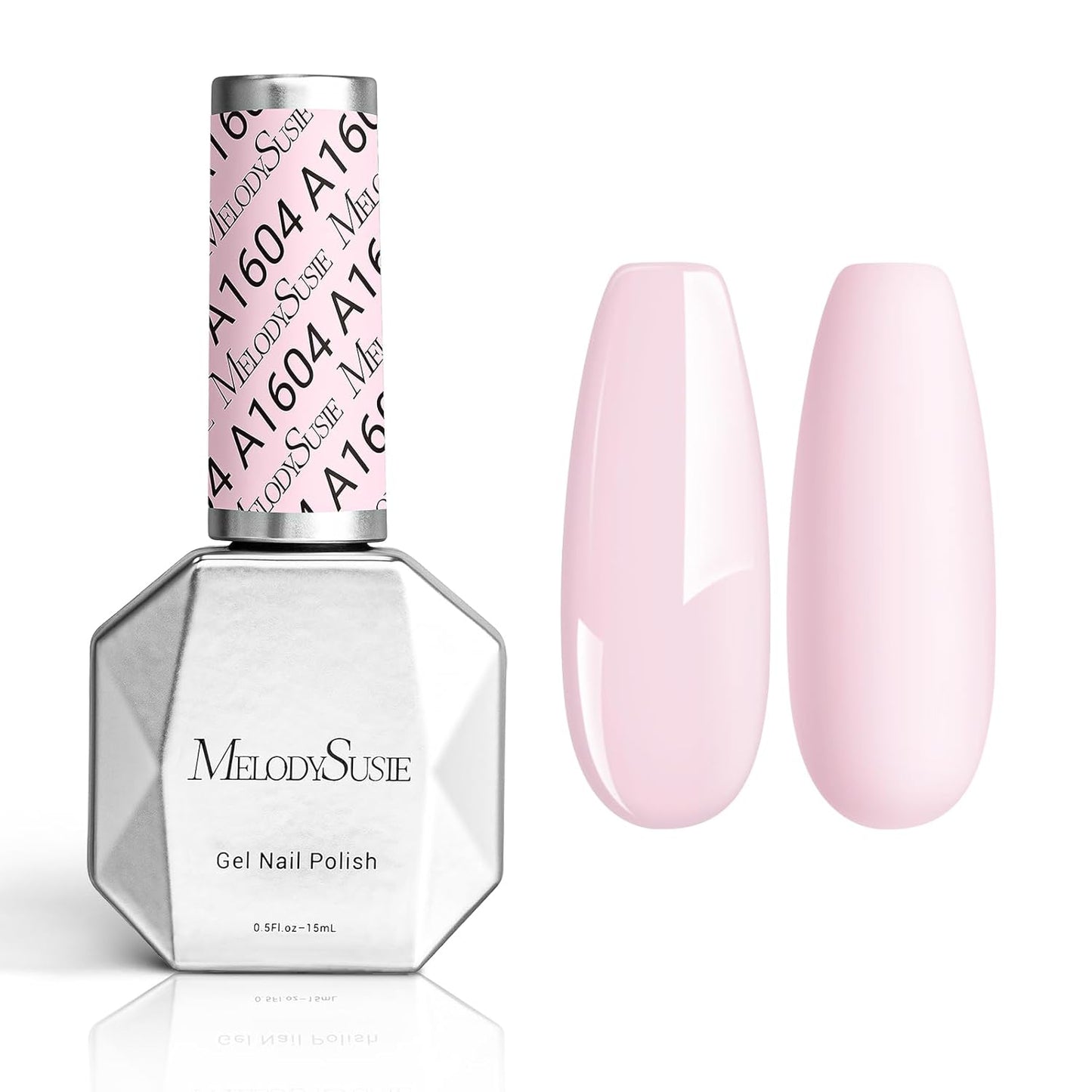 MelodySusie Thick Creamy Pink Gel Nail Polish,0.5fl oz Nails Soak Off UV LED Pastel Pink Gel Polish Gift for Women Nail Art Manicure Salon DIY Nail Design Decoration at Home-A1604