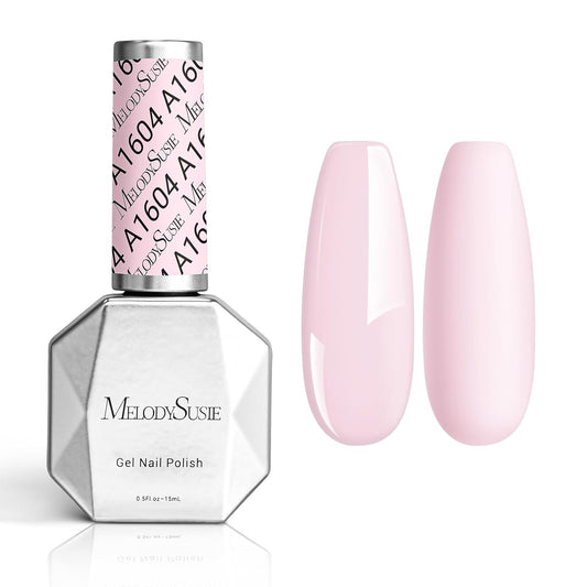 MelodySusie Thick Creamy Pink Gel Nail Polish,0.5fl oz Nails Soak Off UV LED Pastel Pink Gel Polish Gift for Women Nail Art Manicure Salon DIY Nail Design Decoration at Home-A1604