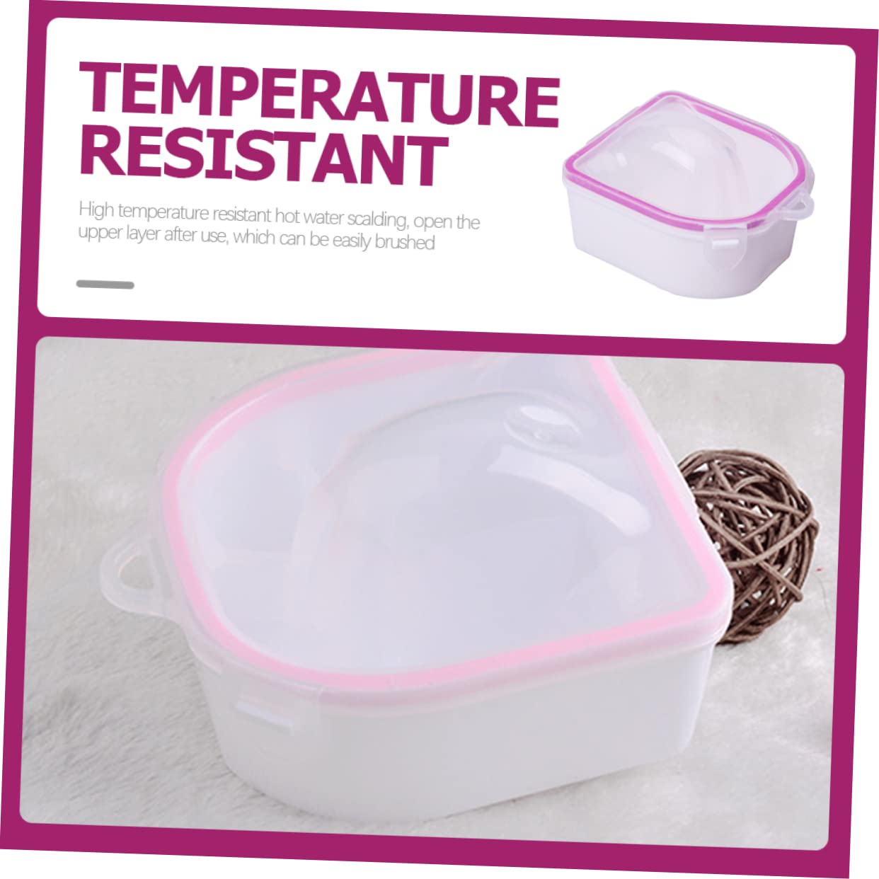 2pcs Nail Soaking Bowl for Nail Polish Gel Dual Soaking Bowl for Manicure Art Supplies Safe Acrylic Material