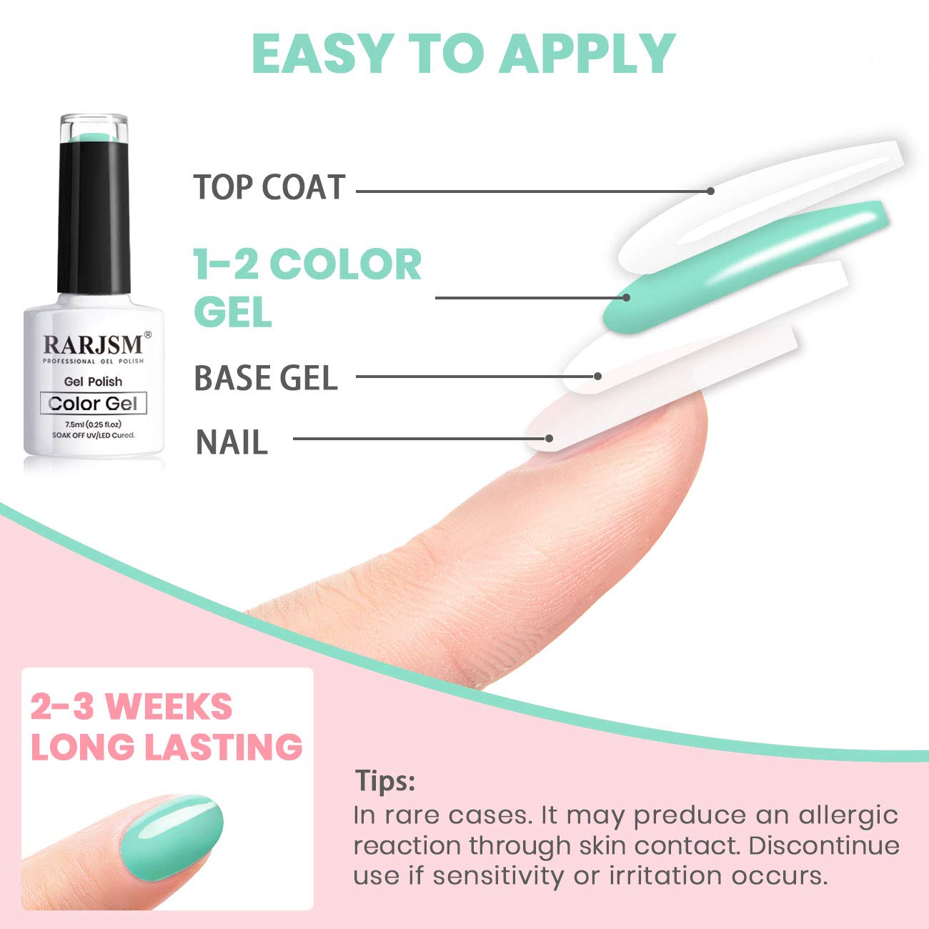 RARJSM Cotton Candy Gel Nail Polish Kit, Pastel Gelpolish Macaron Colors Collection Pink Purple Yellow Green Blue Nail Polish Set, 6PCS 7.5ML Spring Summer Color Gel Nail Polish,Curing Required