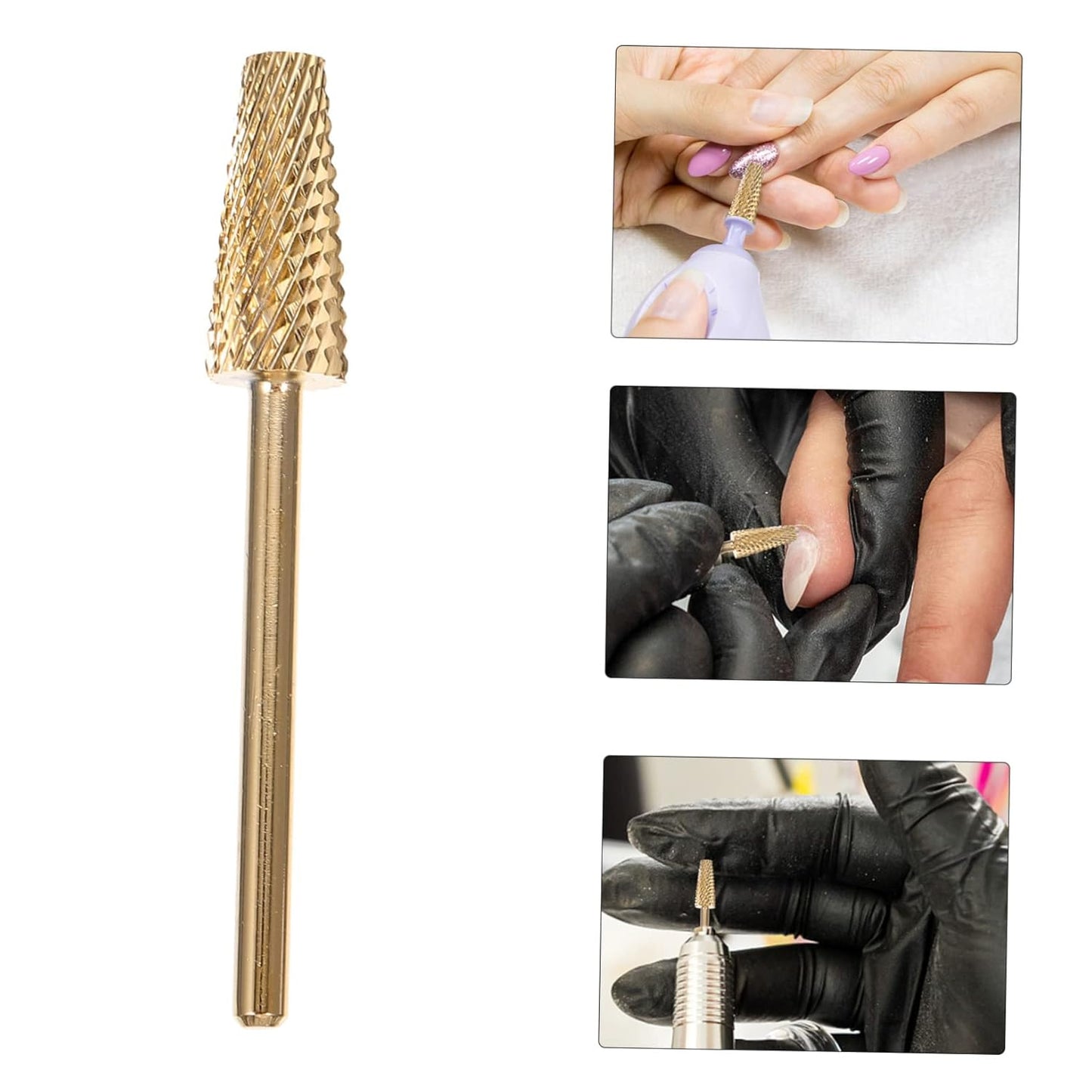 minkissy 2pcs Nail Art Polishing Grinding Manicure Grinding for Nail Care Suitable for Professional and Home Use Tungsten Material Easy to Use