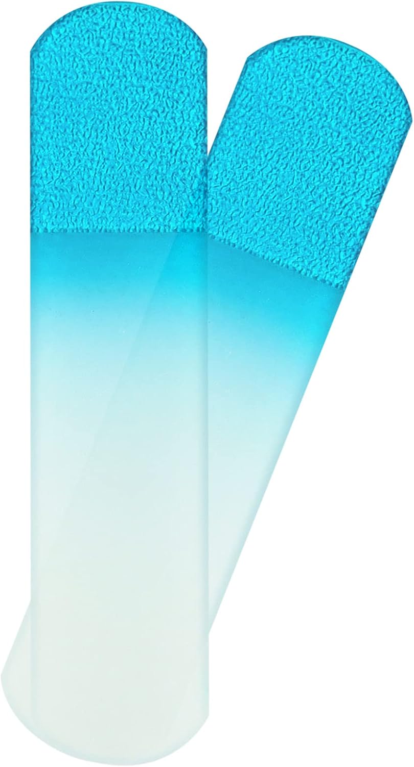 SIUSIO 2Pcs Glass Foot File Pedicure Rasp Dead Skin Remover Calluses Corn Coarse Hard Skin Remover Pedicure Tools Smooth Foots Care Tool for Soft Feet
