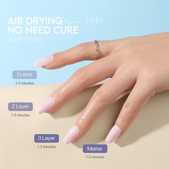 Morovan Pastel Nail Polish Set: Macaron Air Dry 15 Bright Colors 0.27oz Spring Summer Regular Fingernail Polish Kit