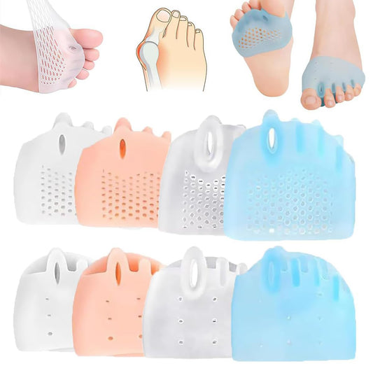 Metatarsal Pads, Silicone Toe Separator,Toe Spacers, Ball of Foot Cushions, Breathable & Soft, For Toe Overlapping Hammertoe Yoga Practice (4 Pcs)