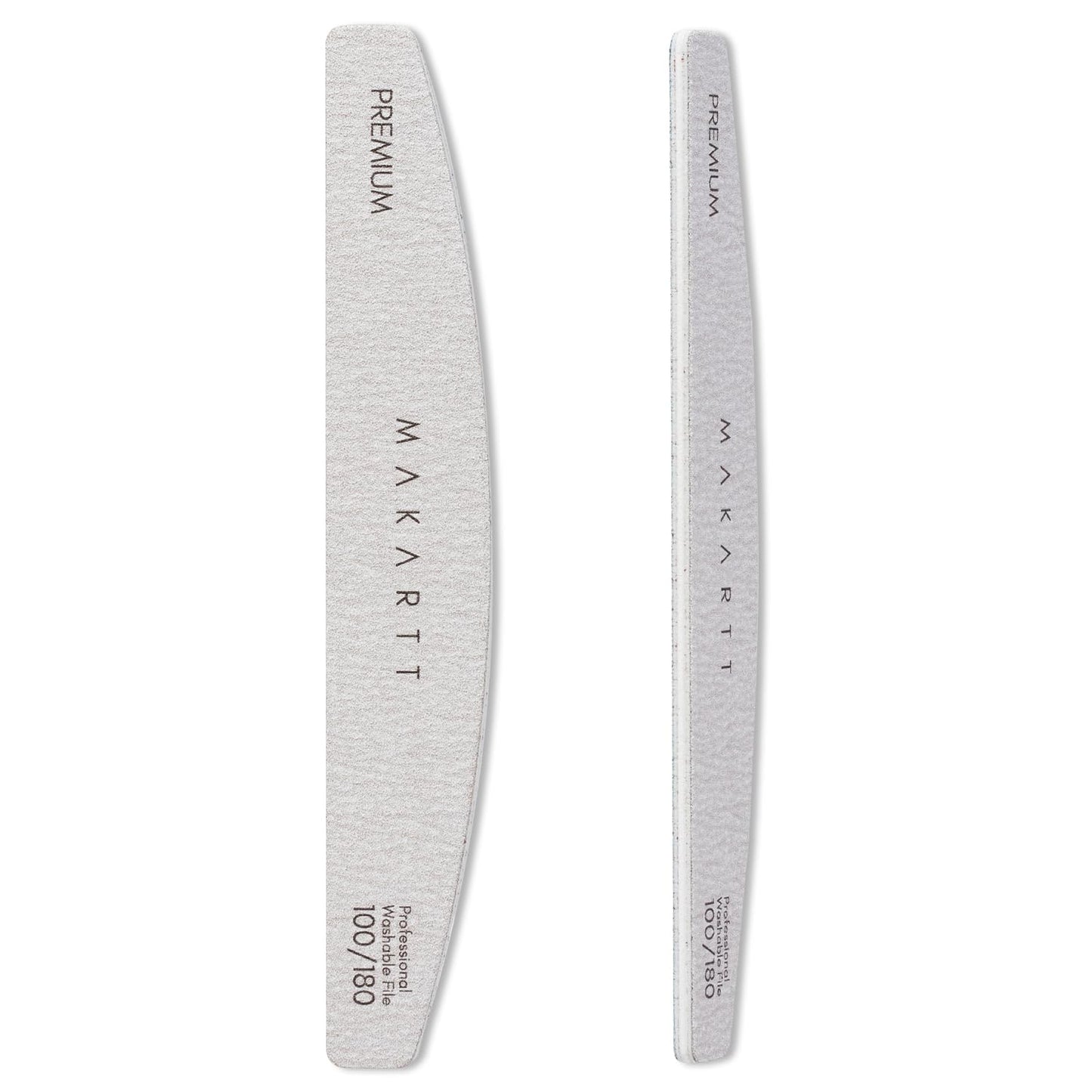 Makartt Nail File, 100/180 Grit Nail Files for Natural Nails, Professional Strong Emery Boards for Nails Doubled Sides Washable Fingernail Files Manicure Tool Set(Zebra-2pcs Trial Set)