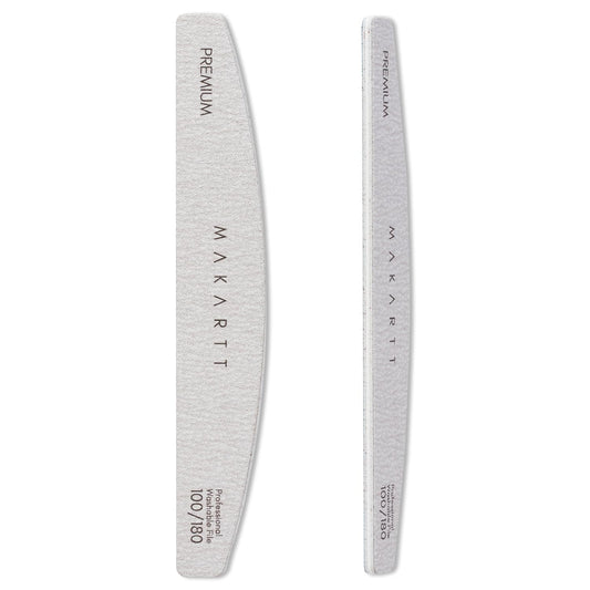 Makartt Nail File, 100/180 Grit Nail Files for Natural Nails, Professional Strong Emery Boards for Nails Doubled Sides Washable Fingernail Files Manicure Tool Set(Zebra-2pcs Trial Set)