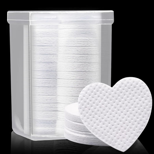 Eyelash Extension Glue Wipes 200 PCS Lint Free Nail Wipes Non-Woven Fabric Lash Glue Wipes Nail Polish Remover Wipes for Lash Extension Supplies (White)