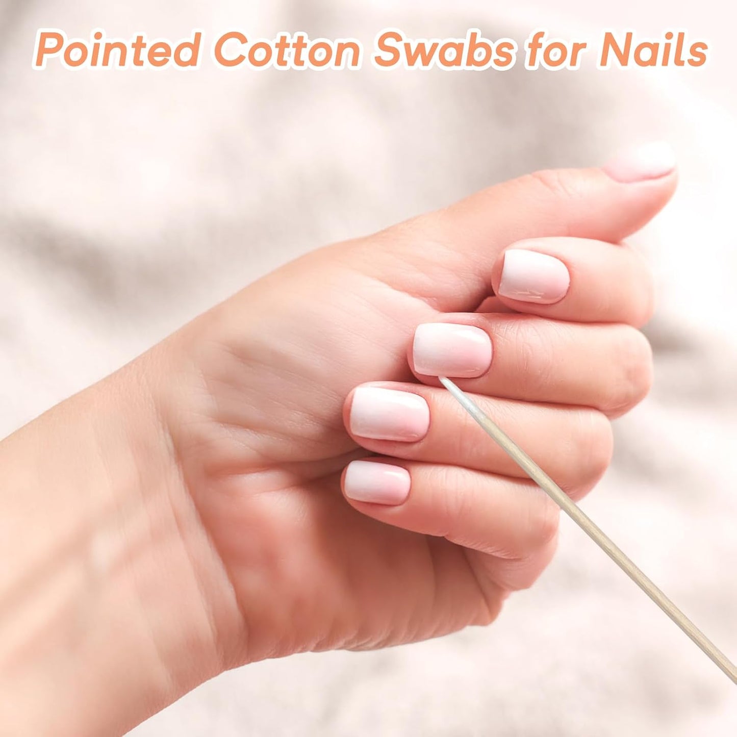 600 Pcs Double Pointed Cotton Swabs for Nails, 4 Inch Lint Free Microblading Cotton Swab for Makeup, Nail Polish Clean Up Tool, for Beauty, Precision Makeup and Craft Applicators