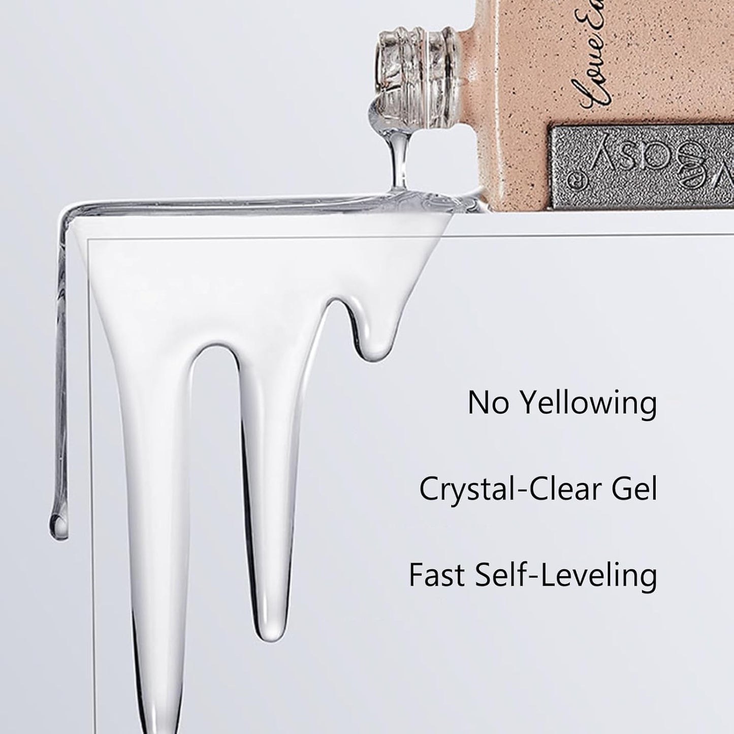 Clear Builder Gel for Nails, Soft Polish Thickness Strengthener Extender Apex Fast Leveling 28+ Days Chip Resistance Hypoallergenic & Odorless for Thin Weak (U V Nail Lamp Needed, pH 6.8)