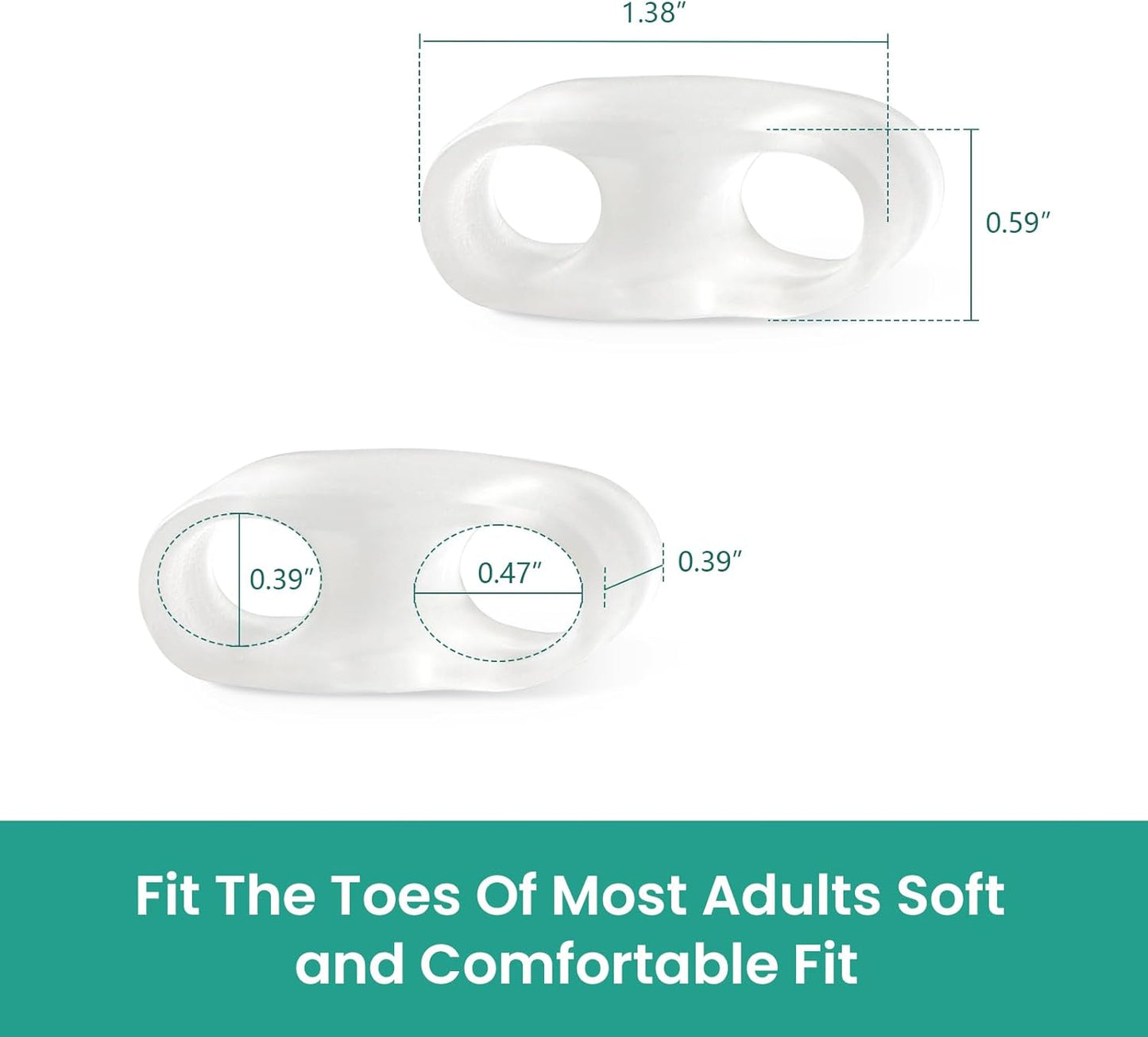 Welnove Tailor's Bunion Corrector Pads - 8 Pack Pinky Toe Protector, Bunion Corrector with Separator for Women Men, Gel Bunion Shield for Foot Pain Relief(Sport Spacers)