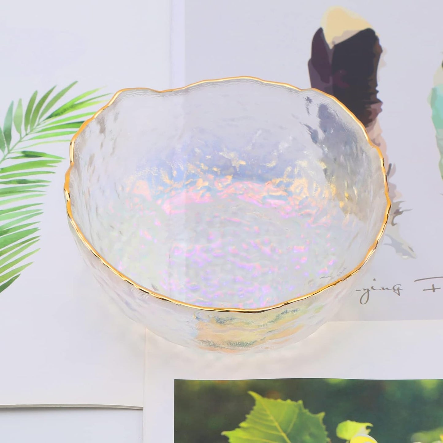 Glass Nail Soaking Bowl, Finger Soaking Spa Bowl, Nail Art Remover Soak Soaker Treatment Bowl, Nail Art Tips Bowl for Fingernail Toenail Caring Polish Removal