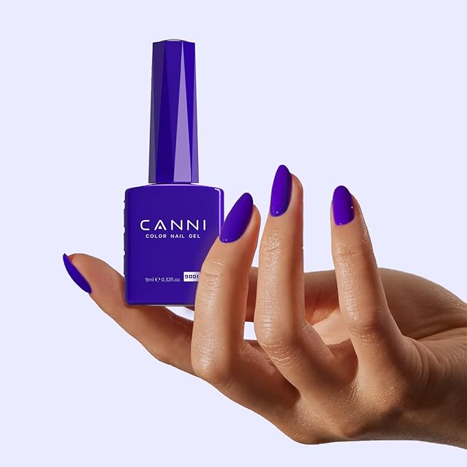 CANNI Royal Blue Gel Nail Polish, 1Pcs Navy Blue Gel Polish Dark Cobalt Deep Color Soak Off U V Nail French Nail Manicure Salon DIY