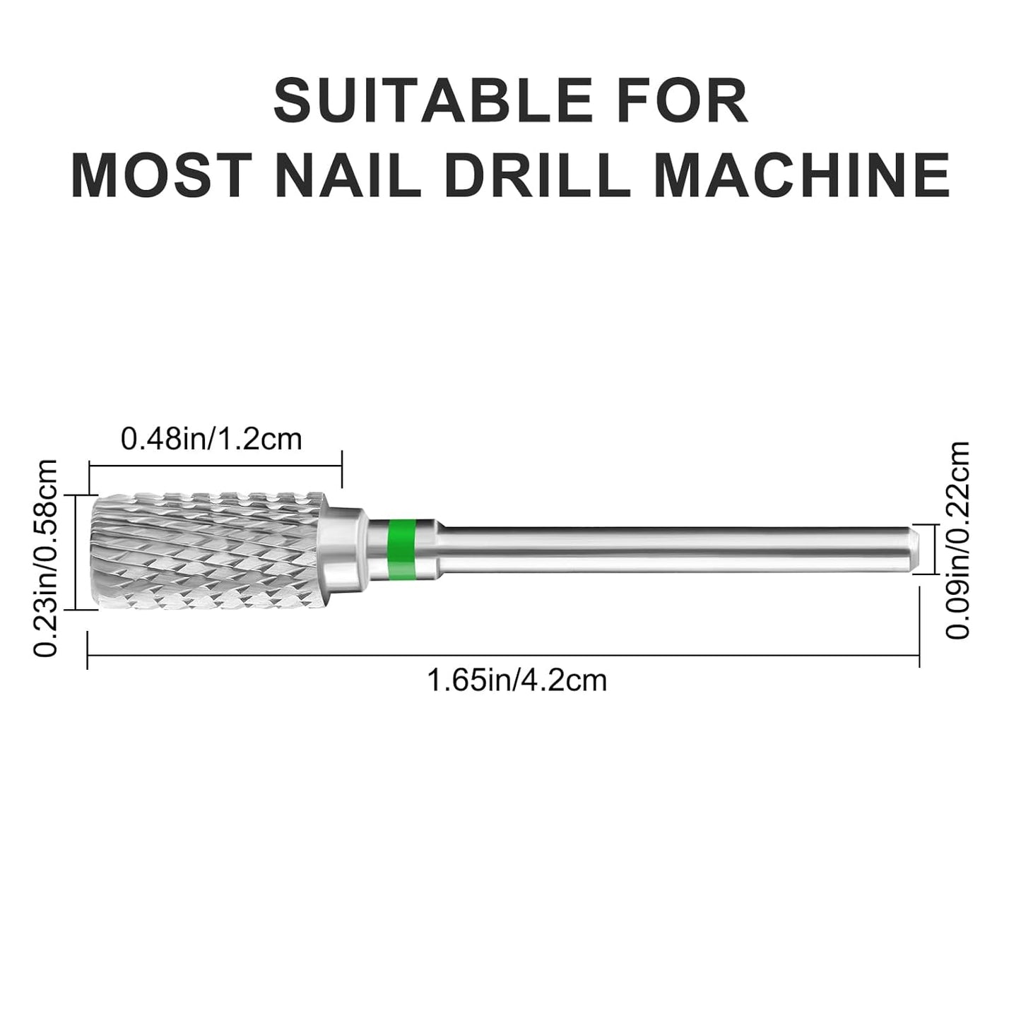 Professional Electric Nail Drill Bits 3/32" Carbide Bit Cuticle Drill Bits Nail Files for Fast remove Acrylic or Hard Gel Nail Drill Bit for Manicure Pedicure(Silver, Coarse Grit)