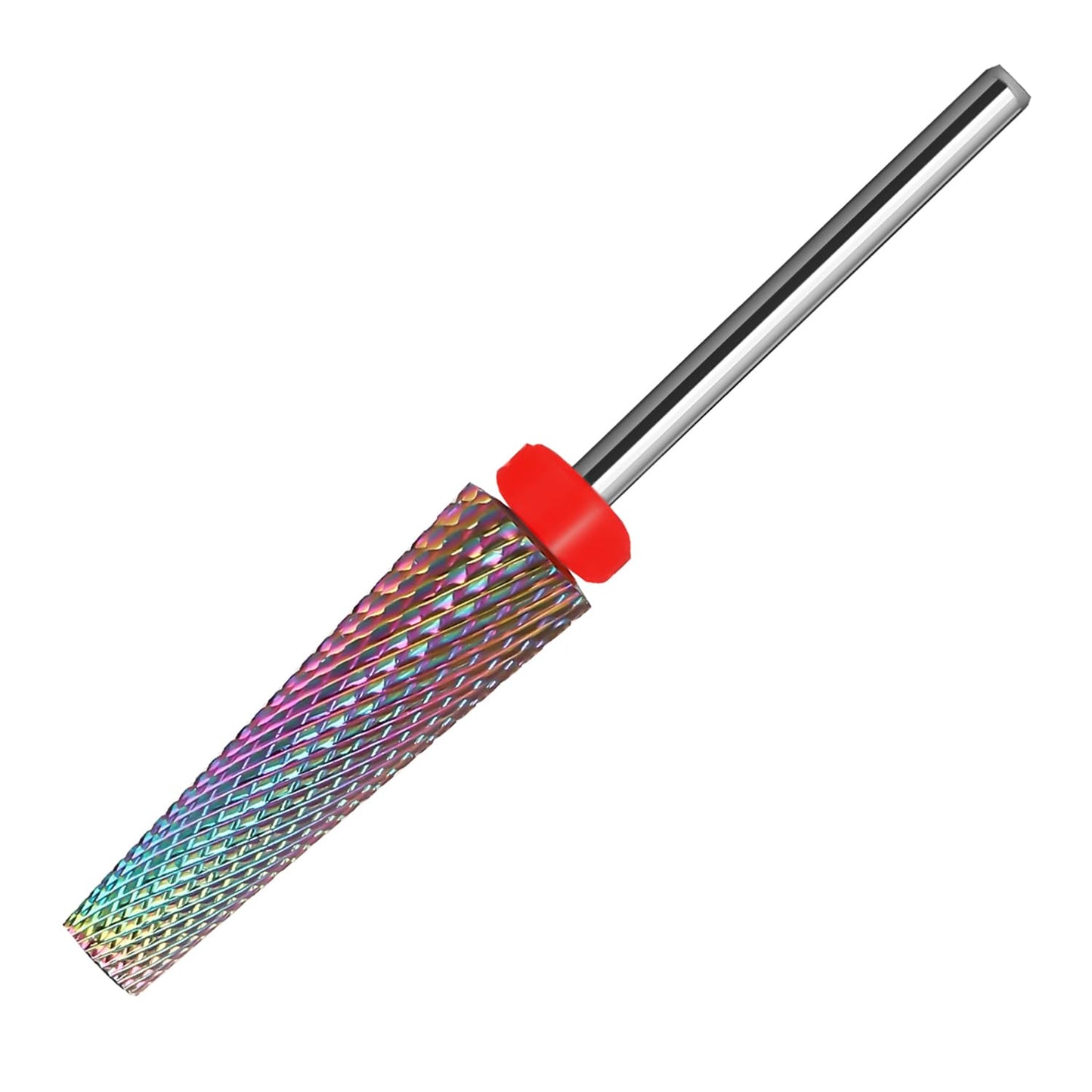 Super Long 5 in 1 Nail Drill Bits, Professional 3/32'' Carbide Tungsten Two Way Rotary Advanced Safety Bits, Fast Remove for Manicure Pedicure Cuticle Acrylic Nails(Rainbow, Fine-F)