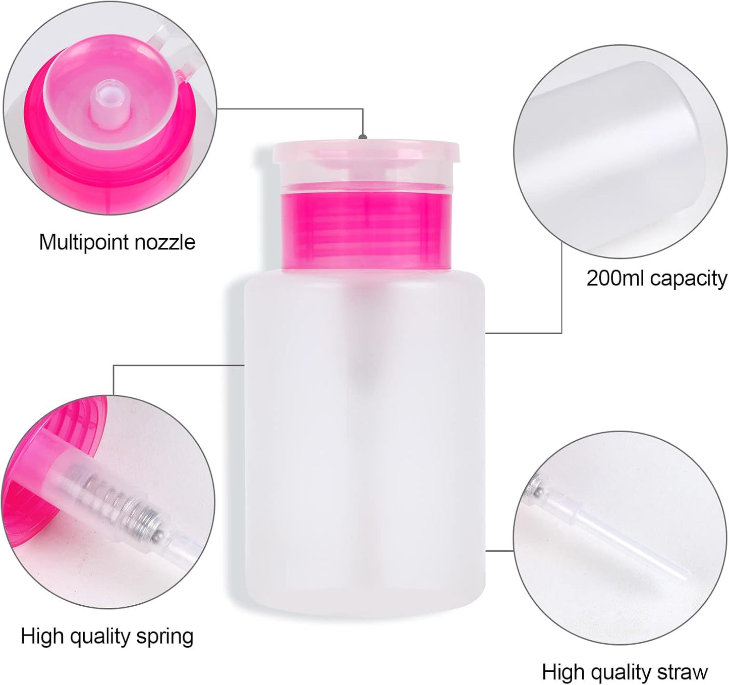 400 Pieces Nail Cotton Pads,1 Pull-Down Pump Dispenser Bottle,Super Absorbent Soft Non-Woven Eyelash Glue Wipes,Nail Polish dehumidifier for Eyelash Extension Products and Nail Oil Bottle(Pink White)