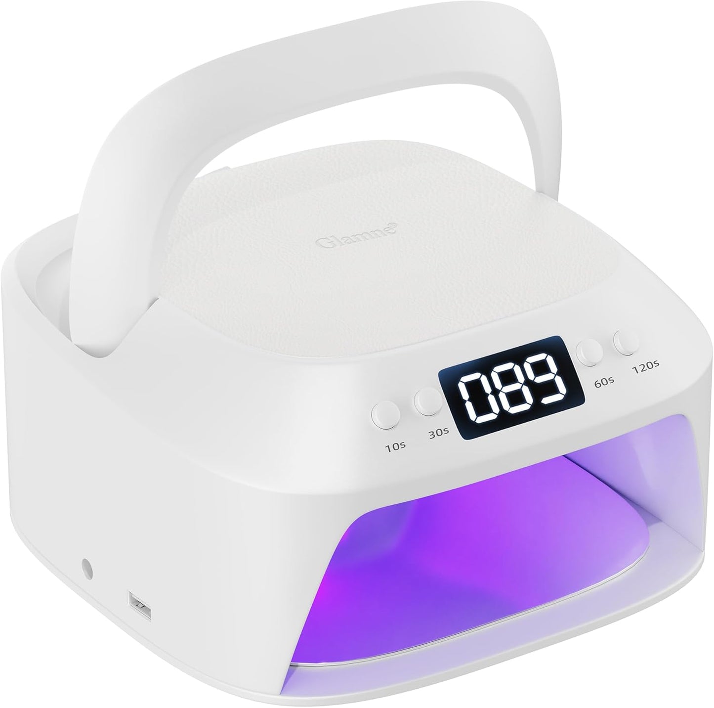 UV Gel Nail Lamp LED Nail Light Fast Dryer for Gel Polish Curing with Arm Rest Portable Handle 4 Timers Automatic Sensor Double Led Display