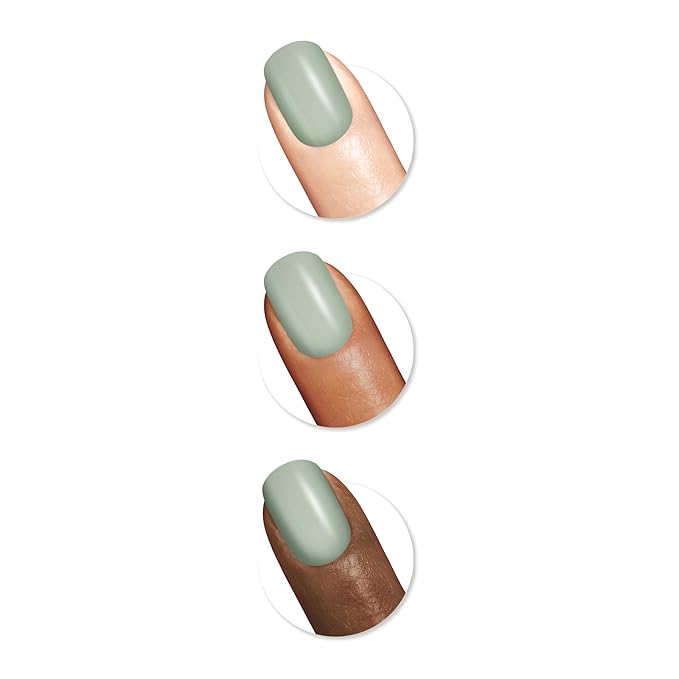 Sally Hansen Good. Kind. Pure. Nail Polish | Plant-Based, Vegan, 16-Free Formula | Opaque, Shiny | 367 Moss Mosaic | Olive Green Nail Color