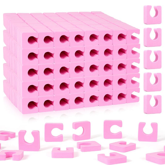 1000 Pcs Reusable Toe Separators for Pedicure, Sponge Toe Separators for Women Pedicure, Soft Foam Toe Dividers for Nail Polish (Pink)