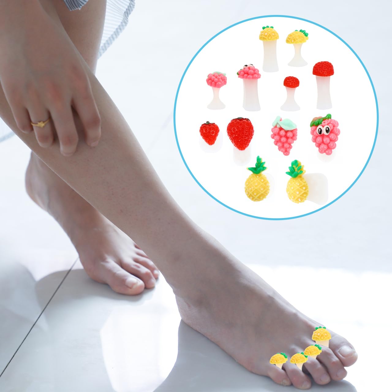 IMIKEYA 24pcs Silicone Toe Separators: Nails Art Nail Spacer Toe Nail Separators for Nails Salon Toes Dividers