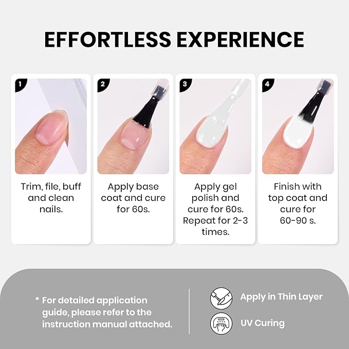 Beetles White Gel Nail Polish,15ml Fall Soak Off UV Gel Polish French Nail Art Manicure Salon DIY Design at Home Gift for Women