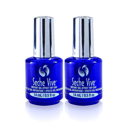 Seche Vive Instant Gel Effect Top Coat, Nail Polish for Manicure and Pedicure, 0.5 oz, 2-pack