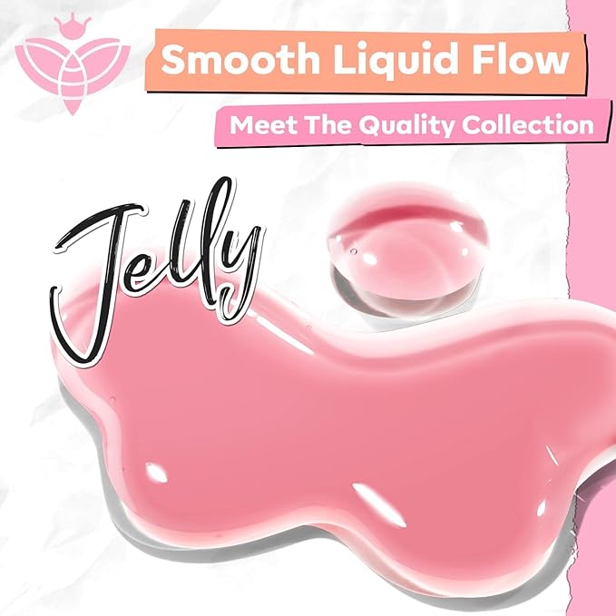 modelones Jelly Nail Polish, Summer 6 Colors Sheer Nude Pink Milky White Neutral Nude Nail polish Set Long Lasting Quick Dry Transparent Manicure DIY Nail Art Salon Home Gift for Women Girl