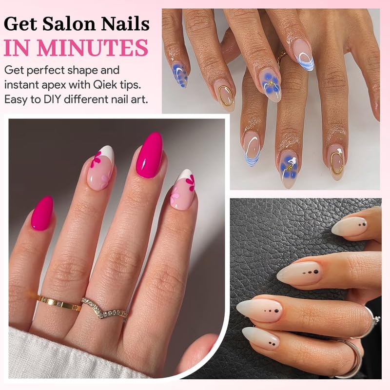 Short Water-drop Fake Nail Tips, 15 Sizes 240 PCS Clear Half Matte Press On False Nail Tips Soft Full Cover Gel Nail Tips Extensions Strong Thick Long Lasting for DIY Beginners & Salon Manicure