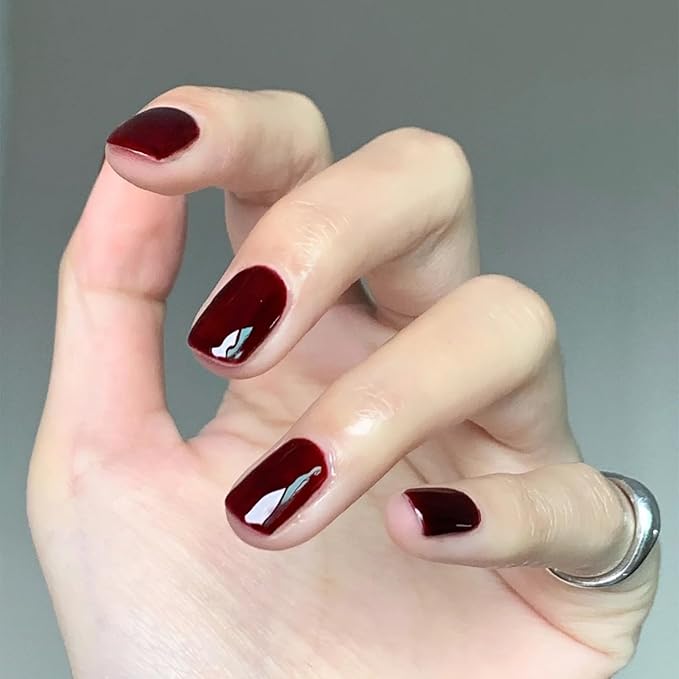 COSMOO Cherry Red Nail Polish, 12ml Red Quick Dry Nail Lacquer for Nail Art Varnish, 0.41 fl oz