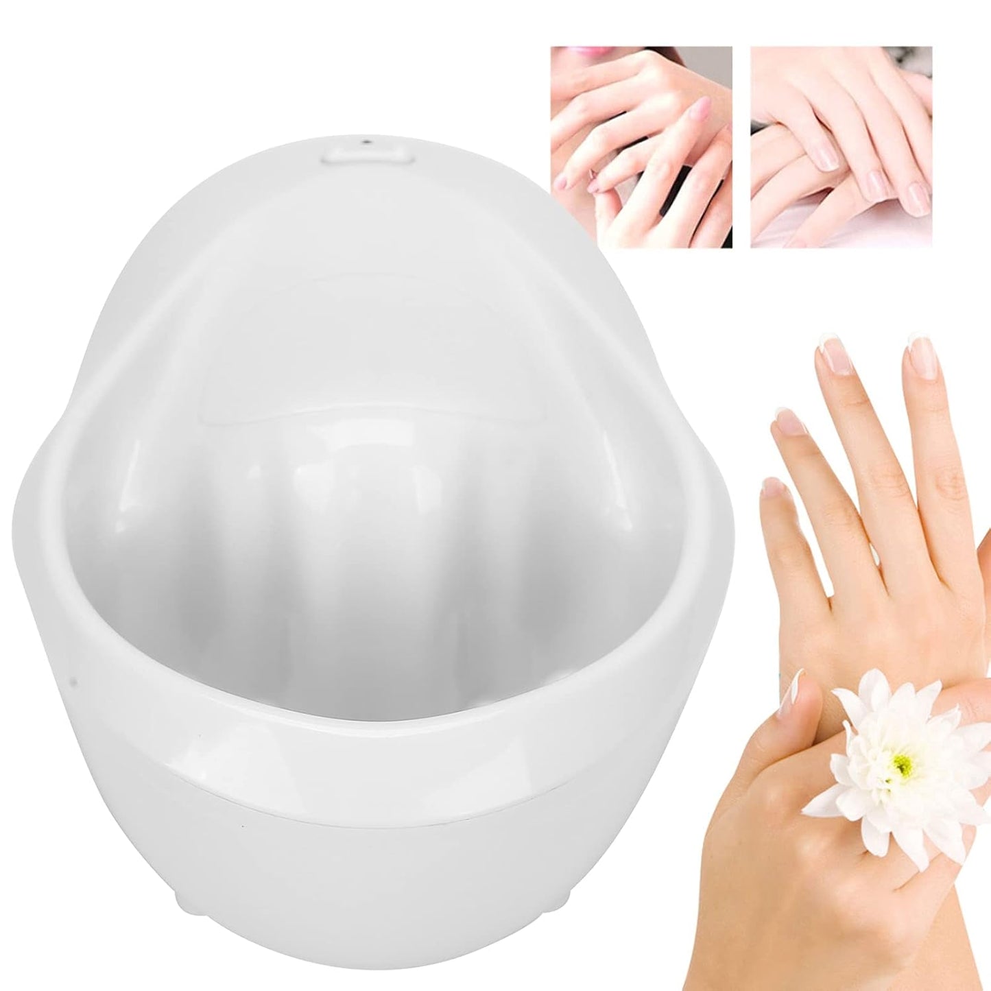 HURRISE Electric Nail Soaking Bowl, Nail Polish Remover Bowl, Vibration Bubble Hand Spa Massage Machine for Beauty Salon and Home, Nail Art Manicure Hand Care Tool (US)